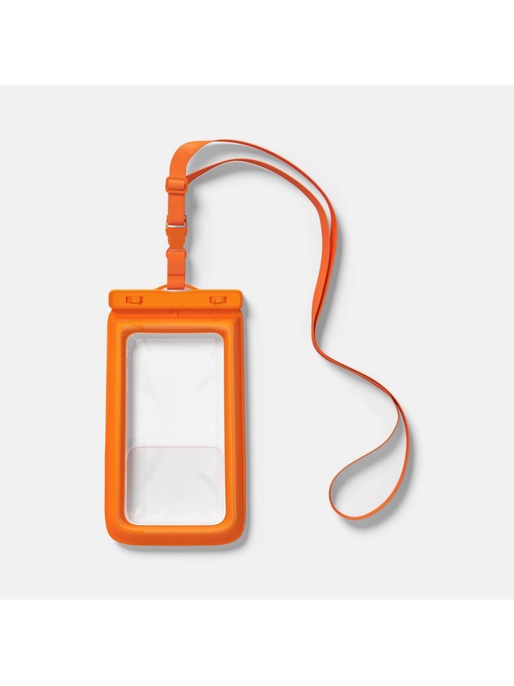 Waterproof Phone Pouch with Orange Lanyard